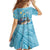 Personalized Hawaii Sea Turtle Kid Short Sleeve Dress Hawaii Map Ocean Vibes