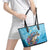 Personalized Hawaii Sea Turtle Leather Tote Bag Hawaii Map Ocean Vibes