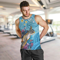 Personalized Hawaii Sea Turtle Men Tank Top Hawaii Map Ocean Vibes