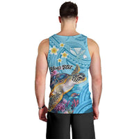 Personalized Hawaii Sea Turtle Men Tank Top Hawaii Map Ocean Vibes