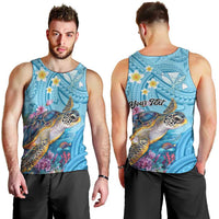 Personalized Hawaii Sea Turtle Men Tank Top Hawaii Map Ocean Vibes