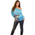 Personalized Hawaii Sea Turtle Off Shoulder Sweater Hawaii Map Ocean Vibes