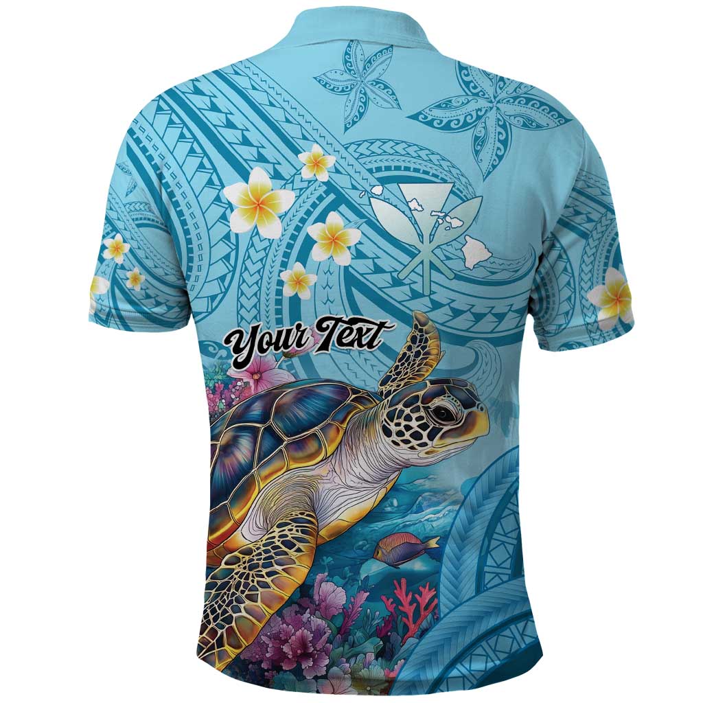 Personalized Hawaii Sea Turtle Polo Shirt Hawaii Map Ocean Vibes