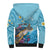 Personalized Hawaii Sea Turtle Sherpa Hoodie Hawaii Map Ocean Vibes