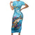 Personalized Hawaii Sea Turtle Short Sleeve Bodycon Dress Hawaii Map Ocean Vibes