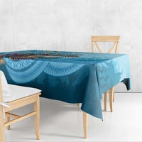 Personalized Hawaii Sea Turtle Tablecloth Hawaii Map Ocean Vibes