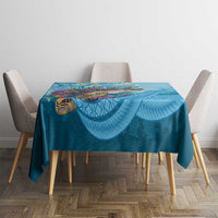 Personalized Hawaii Sea Turtle Tablecloth Hawaii Map Ocean Vibes
