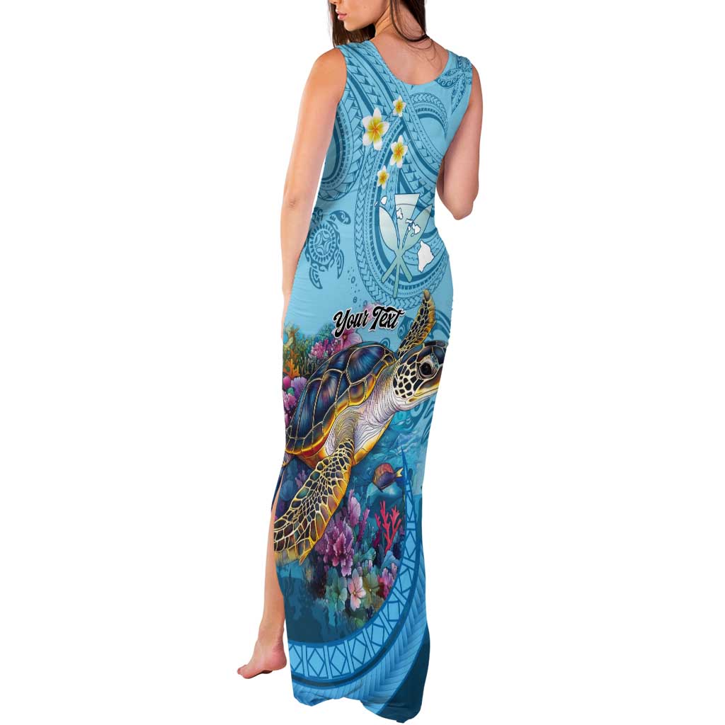 Personalized Hawaii Sea Turtle Tank Maxi Dress Hawaii Map Ocean Vibes