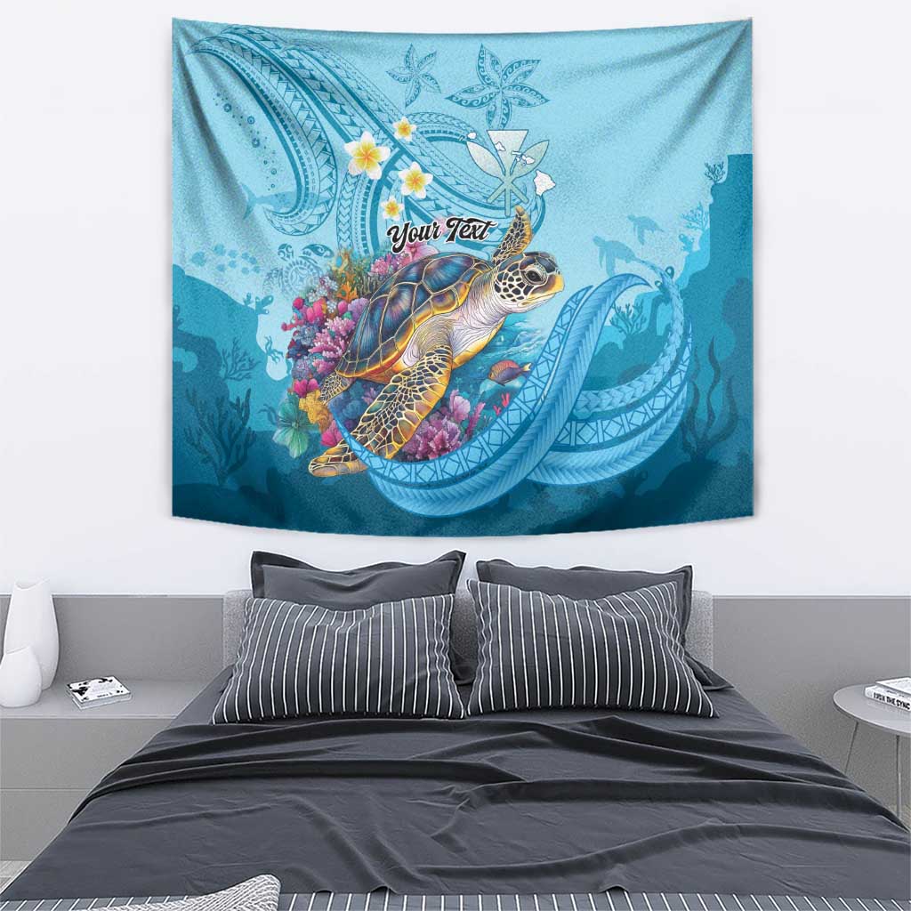 Personalized Hawaii Sea Turtle Tapestry Hawaii Map Ocean Vibes