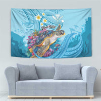 Personalized Hawaii Sea Turtle Tapestry Hawaii Map Ocean Vibes