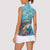 Personalized Hawaii Sea Turtle Women Sleeveless Polo Shirt Hawaii Map Ocean Vibes