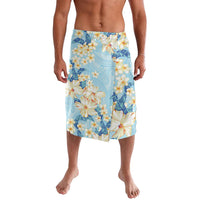 Hawaii Hibiscus Plumeria Blue Lavalava Polynesian Pattern