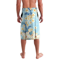 Hawaii Hibiscus Plumeria Blue Lavalava Polynesian Pattern