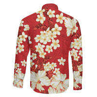 Hawaii Hibiscus Plumeria Red Family Matching Tank Maxi Dress and Hawaiian Shirt Polynesian Pattern LT01 - Polynesian Pride