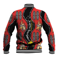 Papua New Guinea 50th Independence Baseball Jacket PNG Batik Pattern LT01 - Polynesian Pride