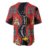Papua New Guinea 50th Independence Baseball Jersey PNG Batik Pattern LT01 - Polynesian Pride