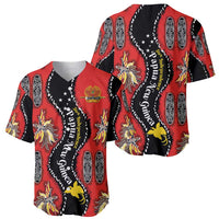 Papua New Guinea 50th Independence Baseball Jersey PNG Batik Pattern LT01 - Polynesian Pride