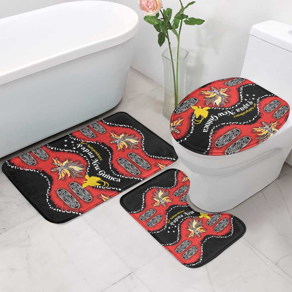 Papua New Guinea 50th Independence Bathroom Set PNG Batik Pattern - Polynesian Pride