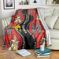 Papua New Guinea 50th Independence Blanket PNG Batik Pattern LT01 Red - Polynesian Pride