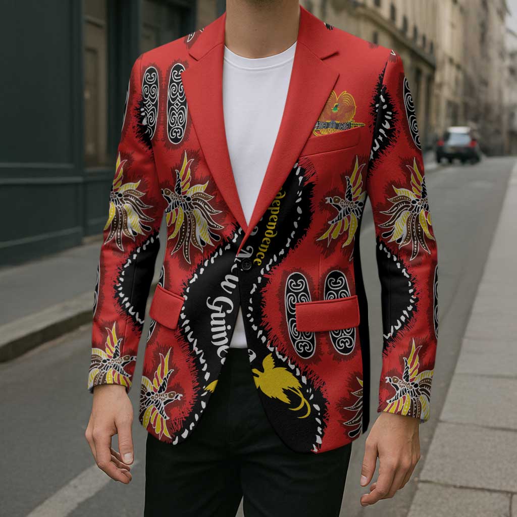 Papua New Guinea 50th Independence Blazer PNG Batik Pattern - Polynesian Pride