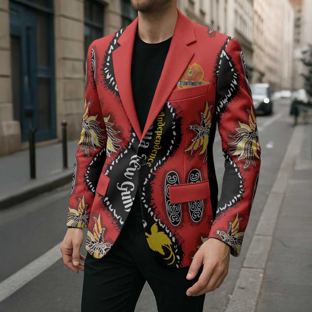 Papua New Guinea 50th Independence Blazer PNG Batik Pattern - Polynesian Pride
