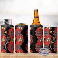 Papua New Guinea 50th Independence 4 in 1 Can Cooler Tumbler PNG Batik Pattern - Polynesian Pride