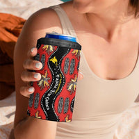 Papua New Guinea 50th Independence 4 in 1 Can Cooler Tumbler PNG Batik Pattern - Polynesian Pride