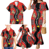 Papua New Guinea 50th Independence Family Matching Mermaid Dress and Hawaiian Shirt PNG Batik Pattern LT01 - Polynesian Pride