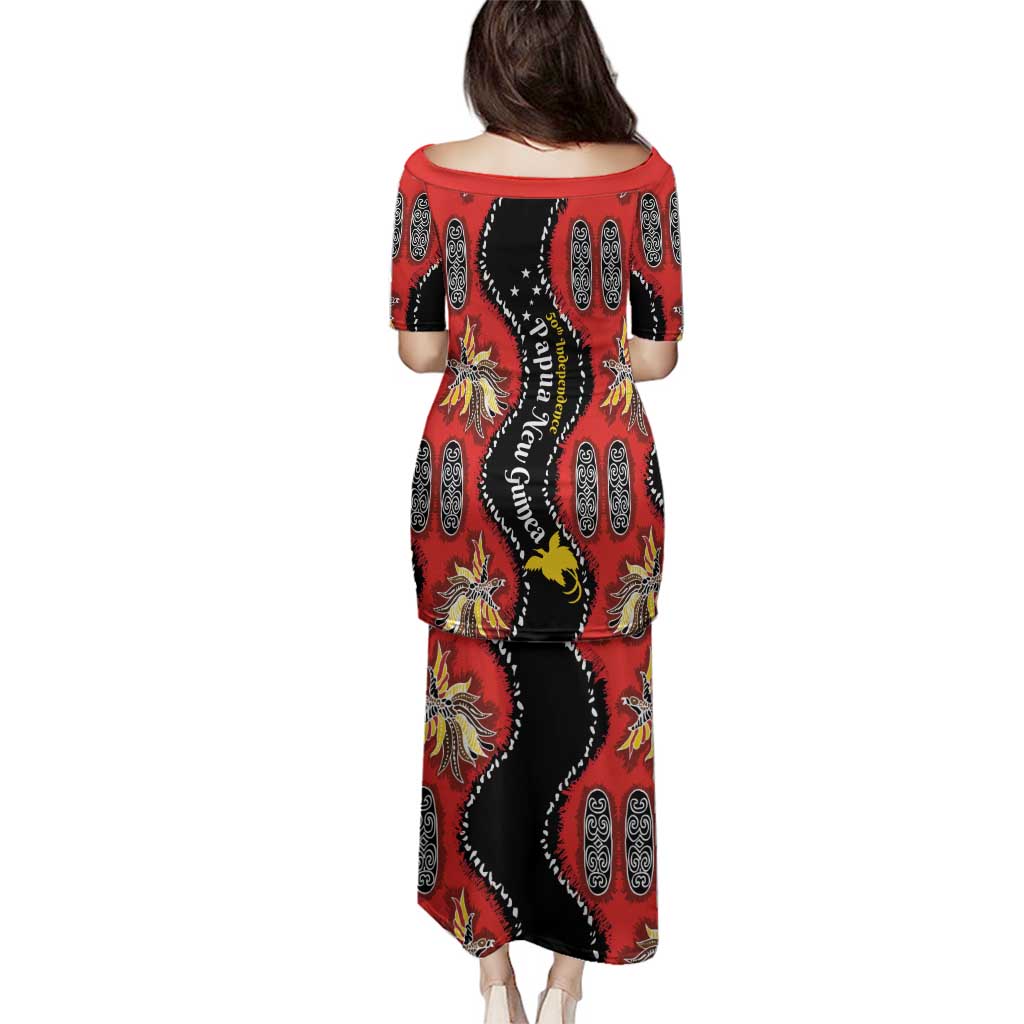 Papua New Guinea 50th Independence Family Matching Puletasi and Hawaiian Shirt PNG Batik Pattern LT01 - Polynesian Pride