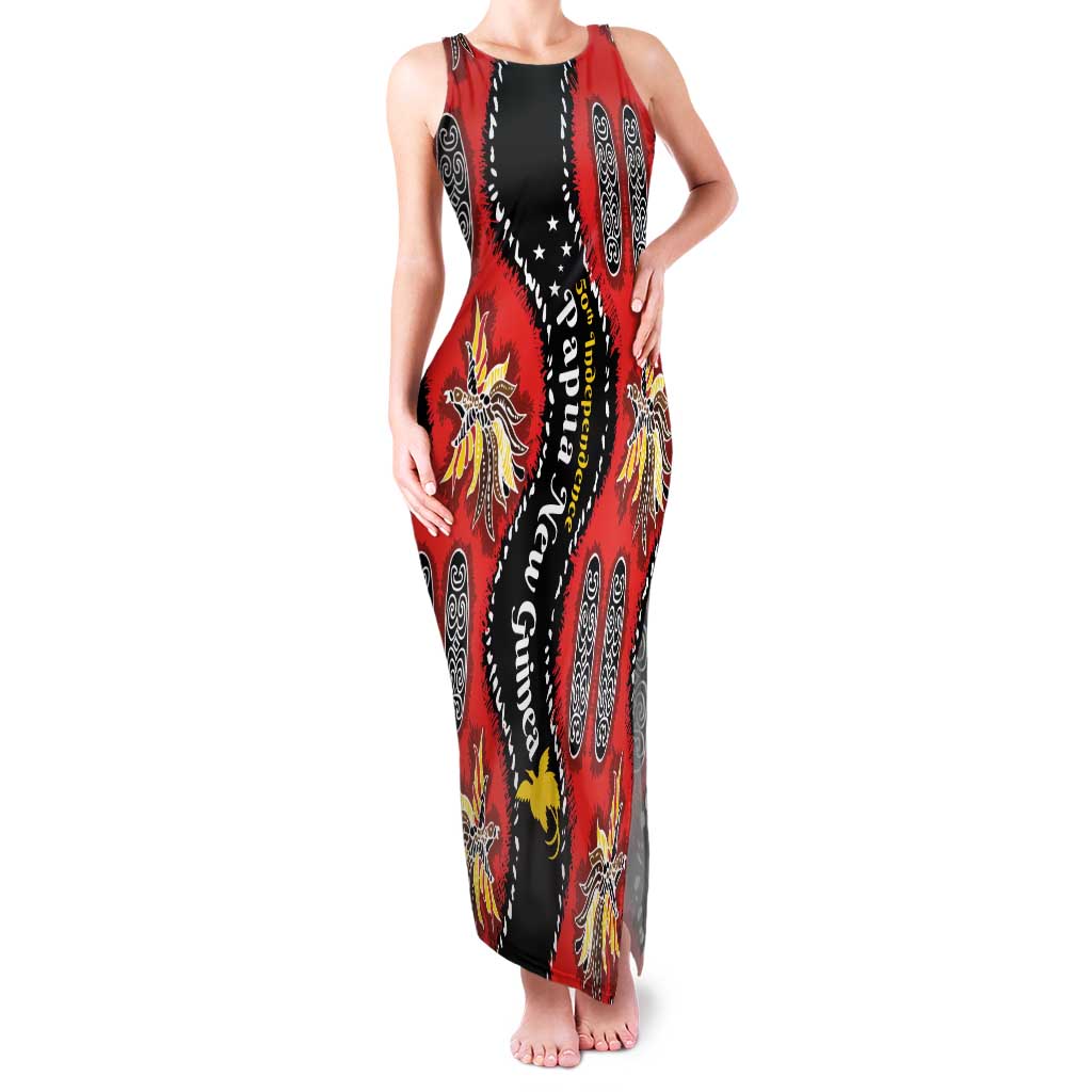 Papua New Guinea 50th Independence Family Matching Tank Maxi Dress and Hawaiian Shirt PNG Batik Pattern - Polynesian Pride