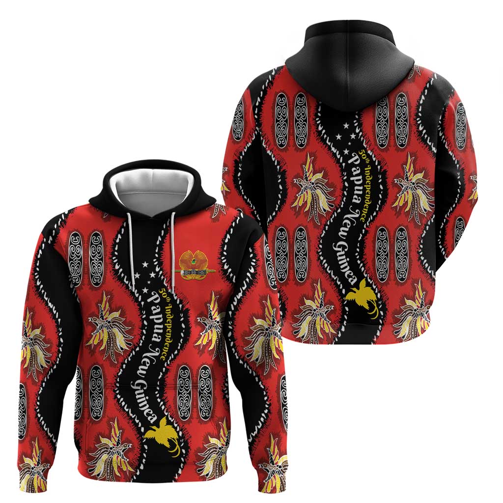 Papua New Guinea 50th Independence Hoodie PNG Batik Pattern - Polynesian Pride