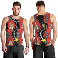 Papua New Guinea 50th Independence Men Tank Top PNG Batik Pattern - Polynesian Pride