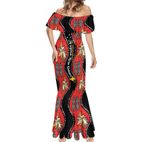 Papua New Guinea 50th Independence Mermaid Dress PNG Batik Pattern - Polynesian Pride