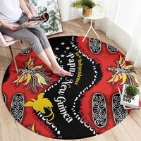 Papua New Guinea 50th Independence Round Carpet PNG Batik Pattern LT01 - Polynesian Pride