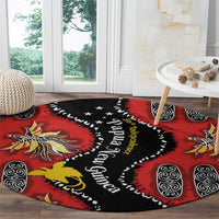 Papua New Guinea 50th Independence Round Carpet PNG Batik Pattern LT01 - Polynesian Pride