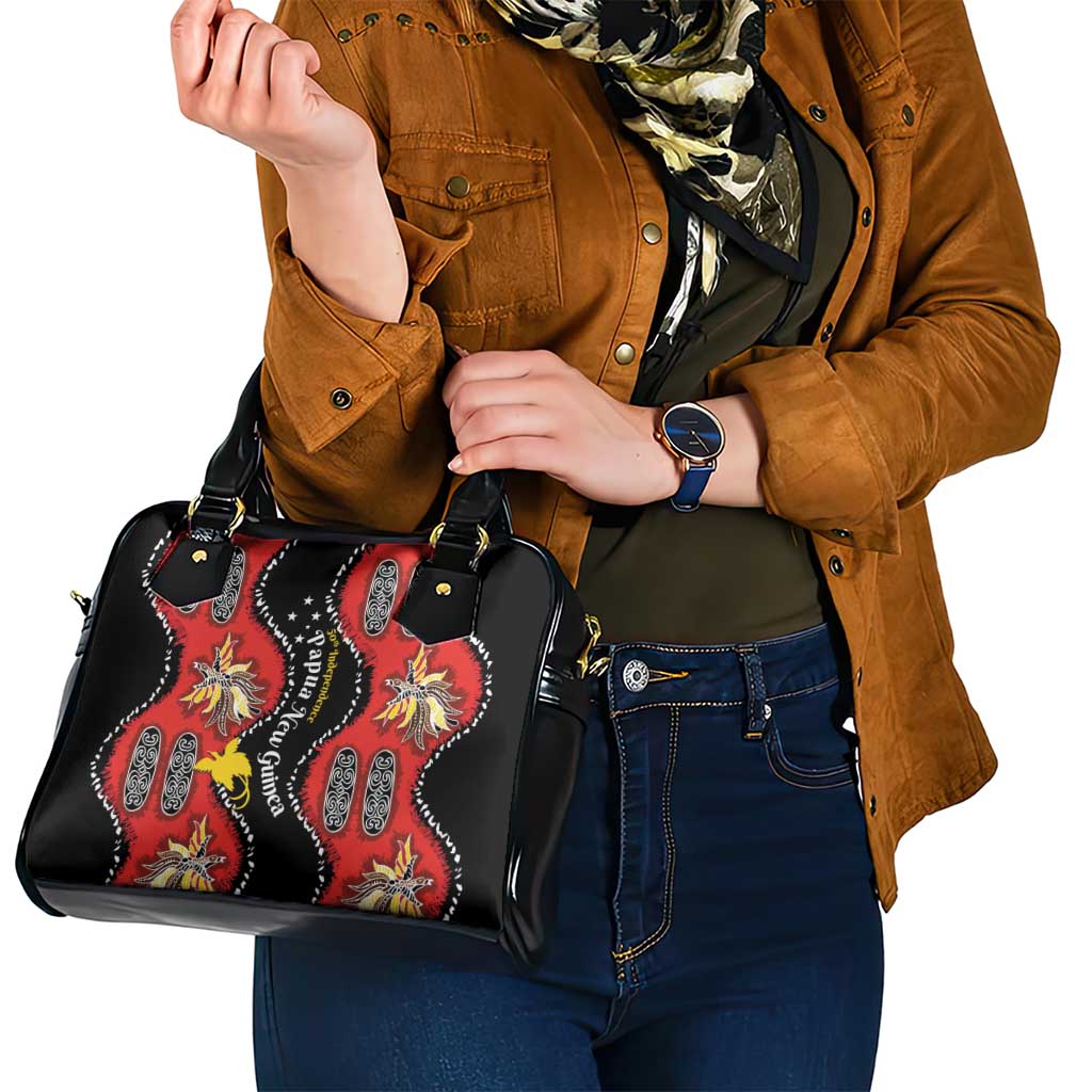 Papua New Guinea 50th Independence Shoulder Handbag PNG Batik Pattern LT01 - Polynesian Pride