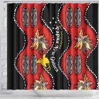 Papua New Guinea 50th Independence Shower Curtain PNG Batik Pattern LT01 - Polynesian Pride