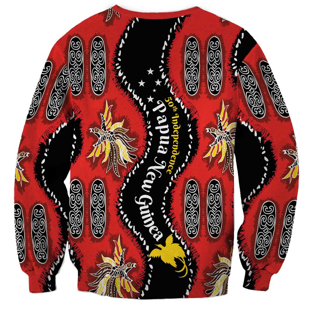 Papua New Guinea 50th Independence Sweatshirt PNG Batik Pattern LT01 - Polynesian Pride