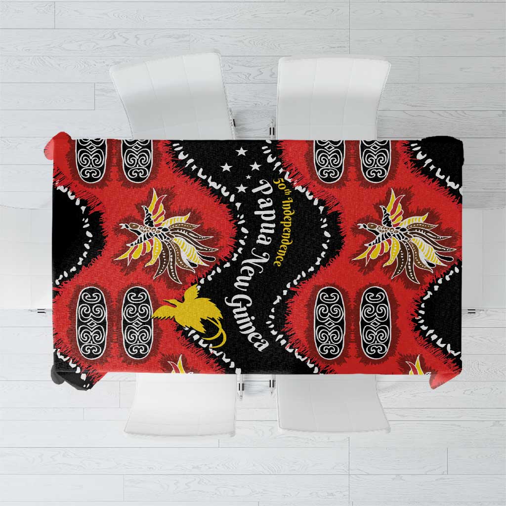 Papua New Guinea 50th Independence Tablecloth PNG Batik Pattern - Polynesian Pride