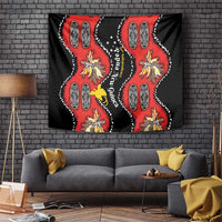Papua New Guinea 50th Independence Tapestry PNG Batik Pattern LT01 Red - Polynesian Pride