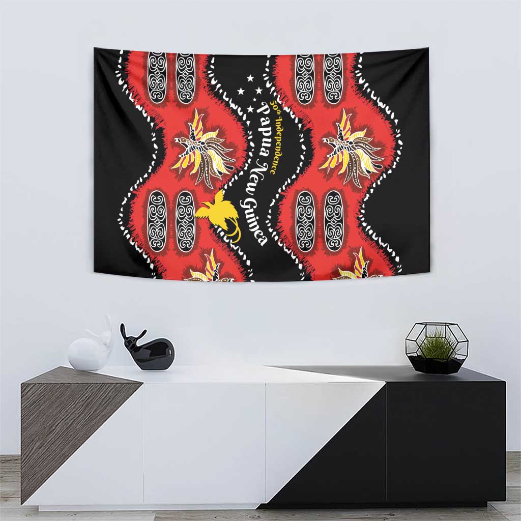 Papua New Guinea 50th Independence Tapestry PNG Batik Pattern LT01 - Polynesian Pride