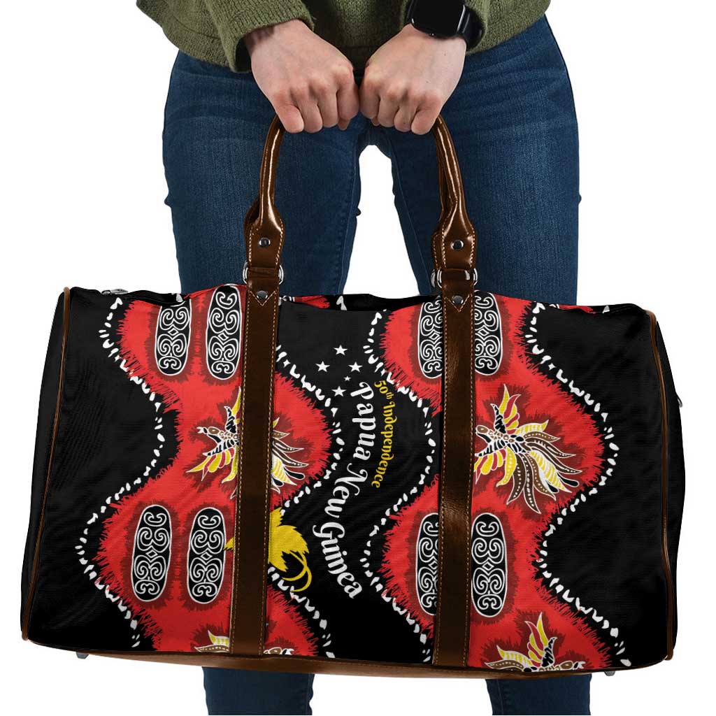 Papua New Guinea 50th Independence Travel Bag PNG Batik Pattern - Polynesian Pride