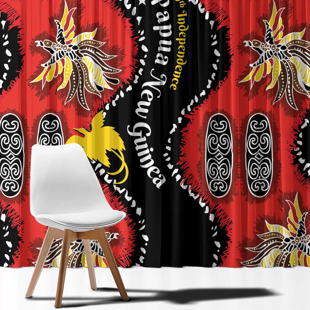 Papua New Guinea 50th Independence Window Curtain PNG Batik Pattern LT01 - Polynesian Pride