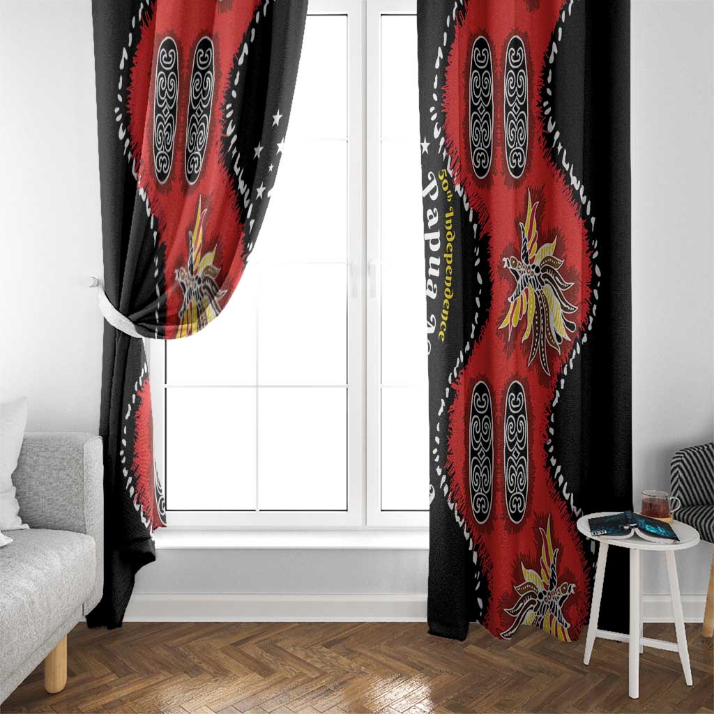 Papua New Guinea 50th Independence Window Curtain PNG Batik Pattern LT01 - Polynesian Pride