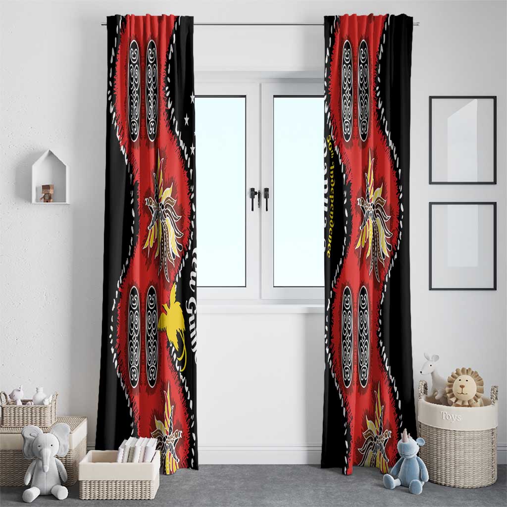 Papua New Guinea 50th Independence Window Curtain PNG Batik Pattern LT01 - Polynesian Pride