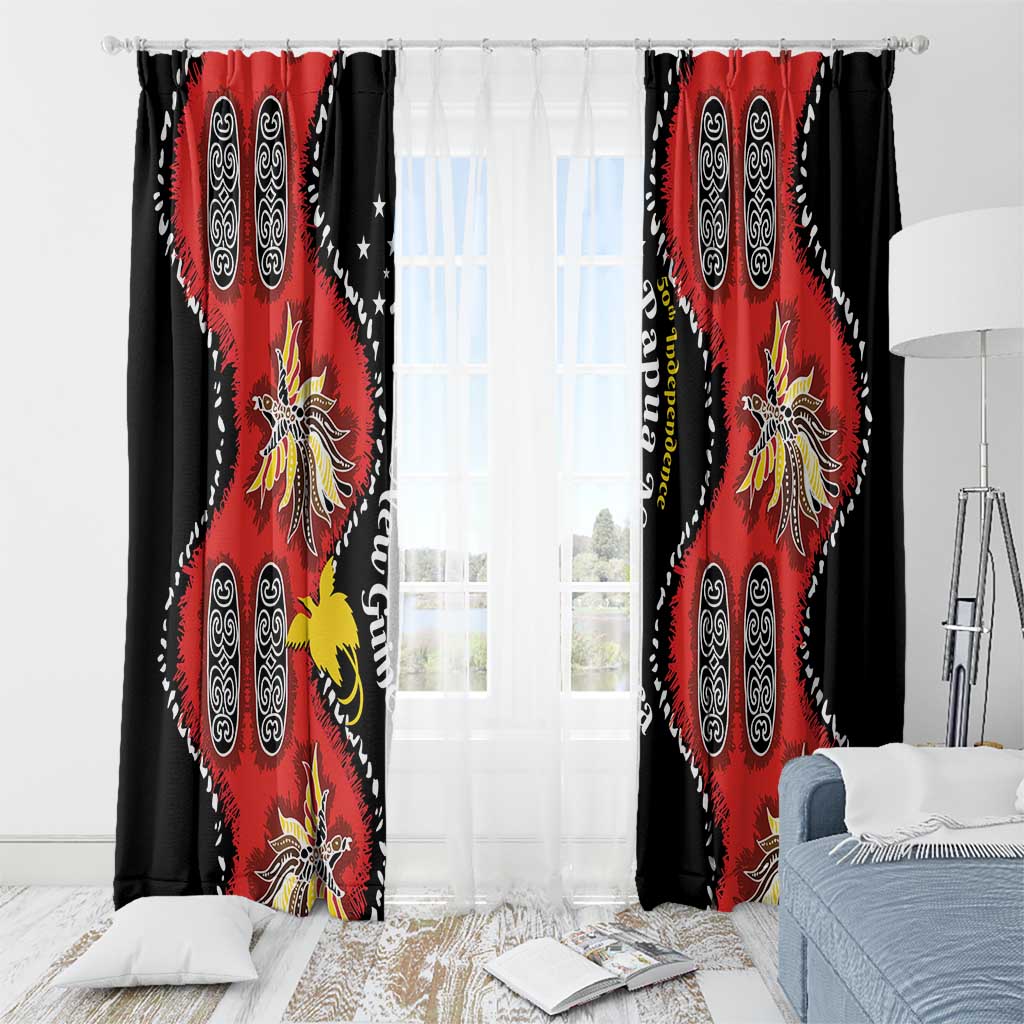 Papua New Guinea 50th Independence Window Curtain PNG Batik Pattern LT01 - Polynesian Pride