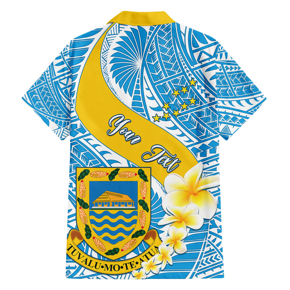 personalised-tuvalu-independence-day-family-matching-summer-maxi-dress-and-hawaiian-shirt-plumeria-45th-anniversary