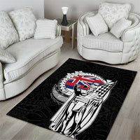Hawaii King Kamehameha Area Rug Flag Polynesian Pattern LT01 - Polynesian Pride