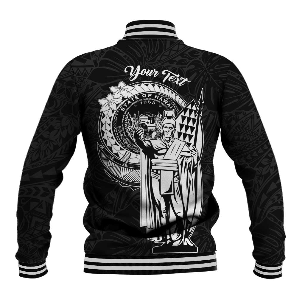 Personalized Hawaii King Kamehameha Baseball Jacket Flag Polynesian Pattern