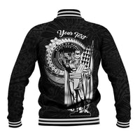 Personalized Hawaii King Kamehameha Baseball Jacket Flag Polynesian Pattern